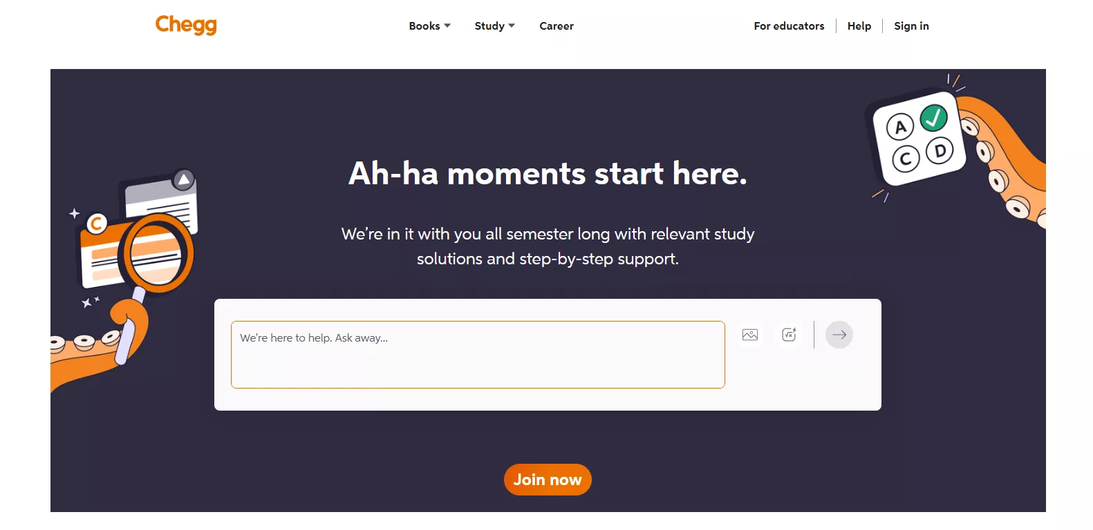 Step 1 to get Chegg answers