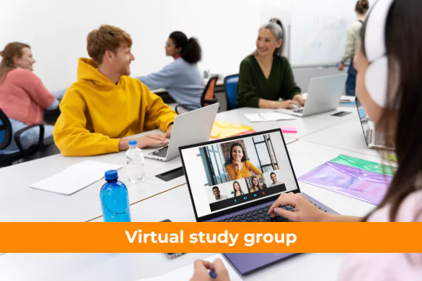 Forming a virtual study group can be beneficial tips on how to be successful in an online class