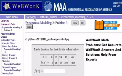 WeBWorK Math Problems: Get Accurate WeBWorK Answers And Solutions Help From Experts