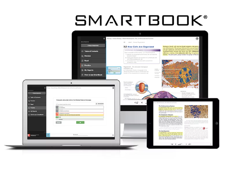 The McGraw Hill Connect Smartbook can be accessed in various devices