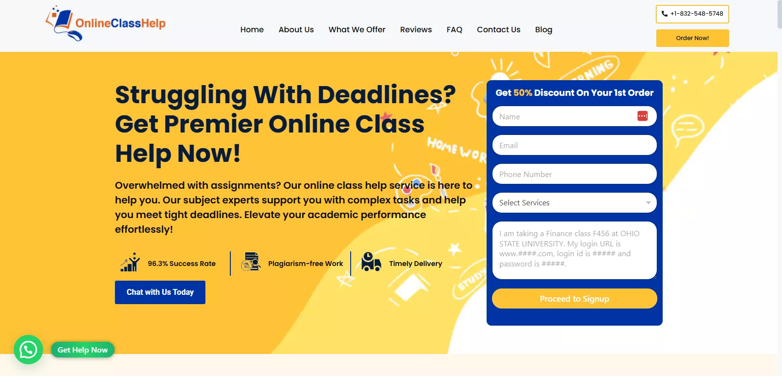 OnlineClassHelp.US U.S.-Focused Class Support