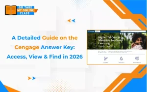 Title card for a Detailed Guide on the Cengage Answer Key showing the 2026 login portal