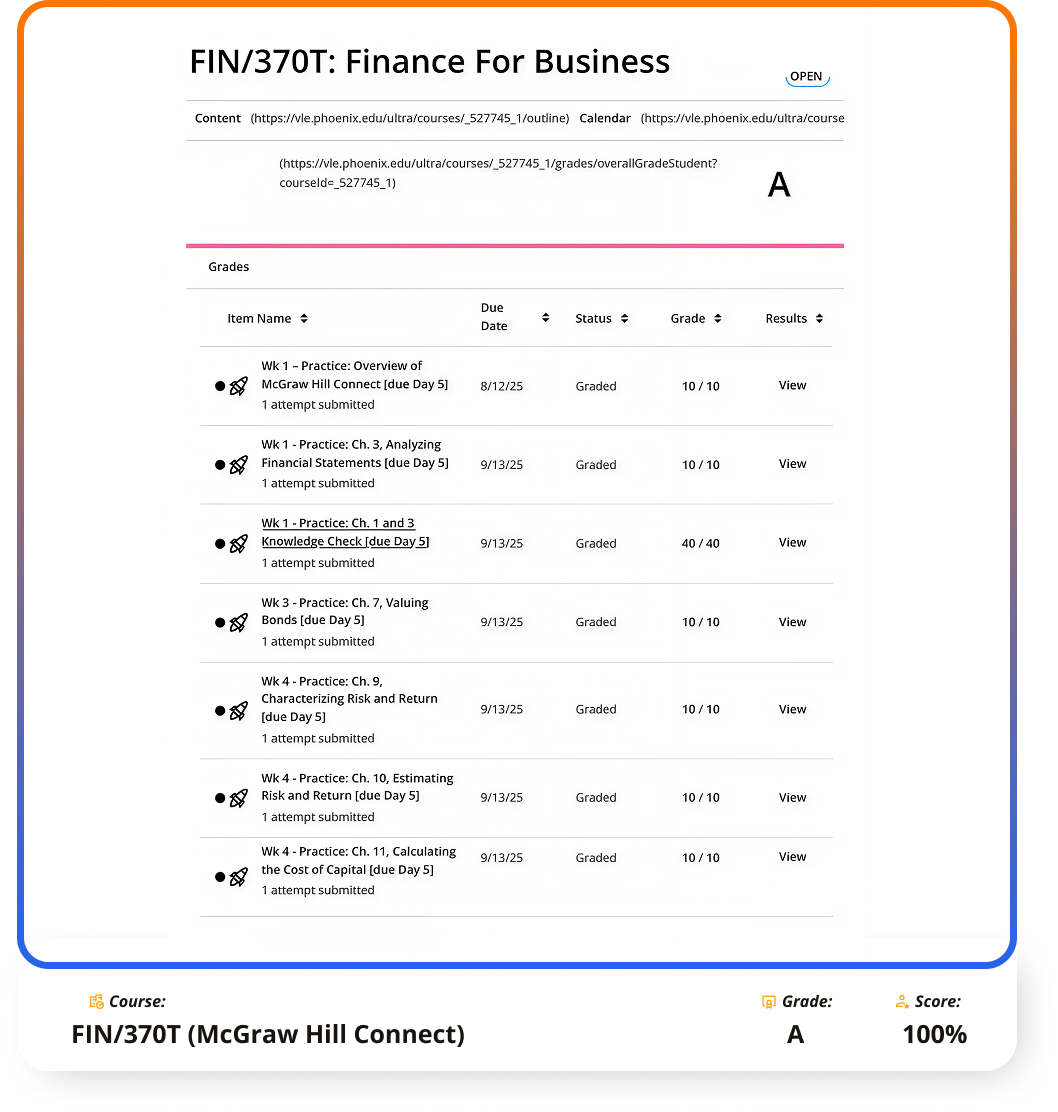 FIN/370T (McGraw Hill Connect)