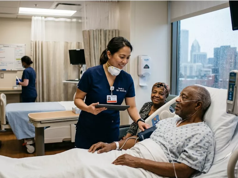An ADN nurse is attending a patient and fulfilling the responsibilities