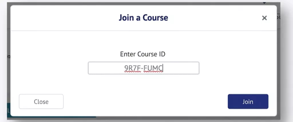 an inference image of mymathlab where students enters their course ID an inference image of mymathlab where students enters their course ID